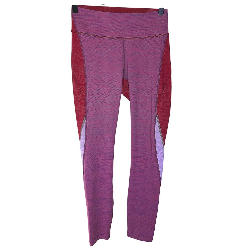 Outdoor Voices Athletic‎ Leggings Red Purple Colorblock Size Small Workout